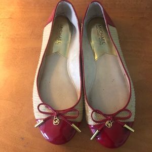 Michael Kors Jordania Rafia Ballet Flats